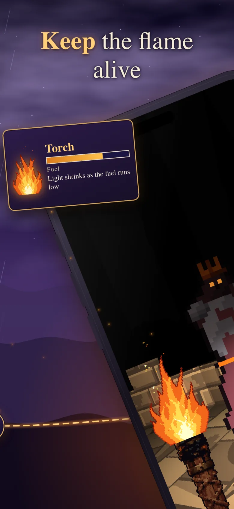 Keep the flame alive: the torch fuel gauge and the dark night at the chapel