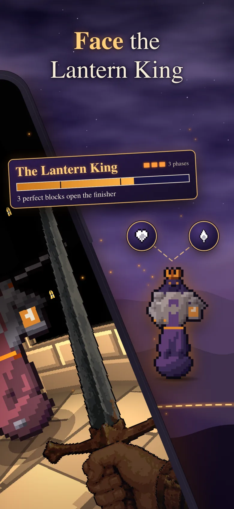 Face the Lantern King: the boss and his three-phase health bar